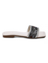 GNIST BlackWhite Embroidered Flats